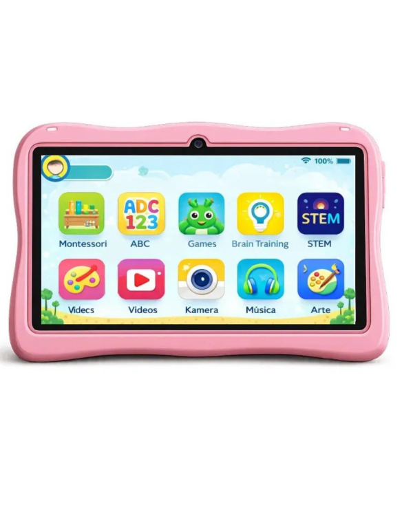 Tablet Interativo Infantil Rosa Com Acessórios