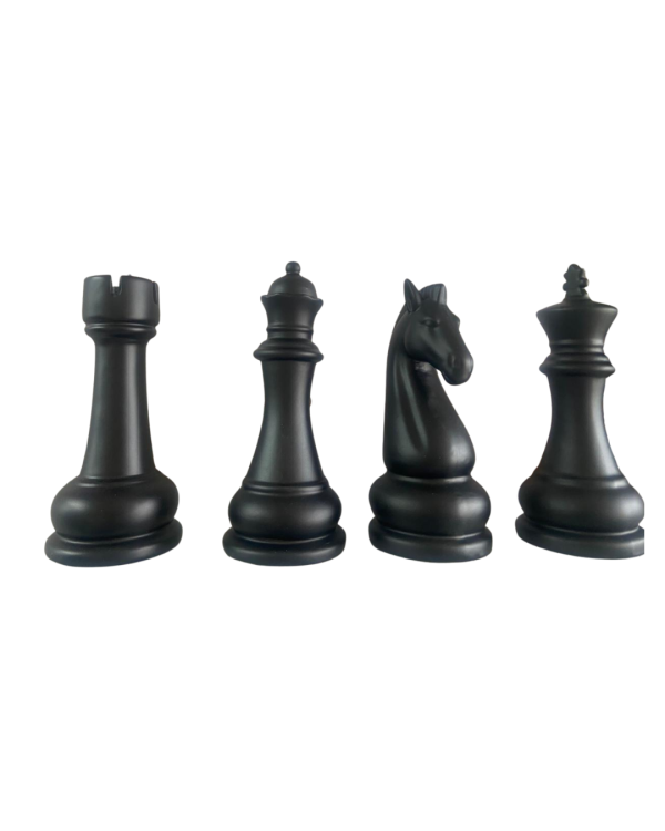 Kit 4 Peças De Xadrez Decorativo 16cm Estatuetas Luxuoso