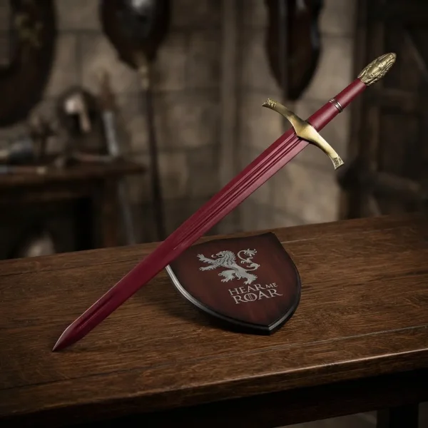 Espada Cumpridora De Promessas Vermelha Leão Dourado