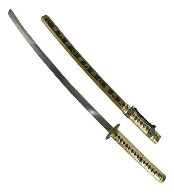 Espada Katana Dourada Rakudai Kishi Com Suporte Adicionar aos favoritos Enc