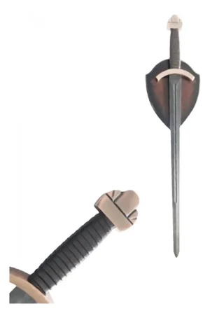 Espada Vikings Lagertha Lâmina Preta Com Suporte Coleção