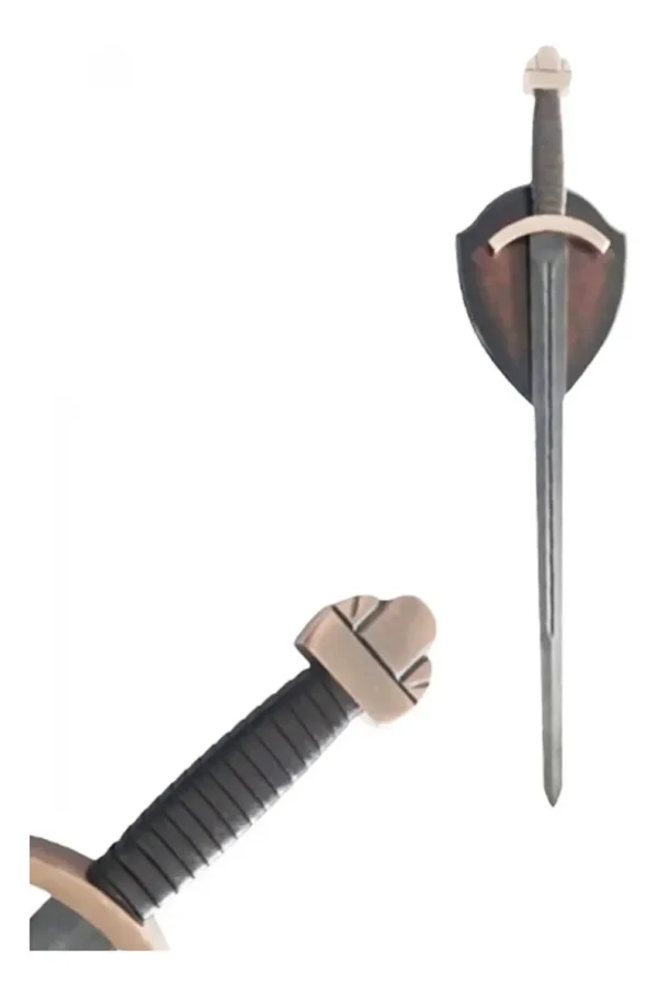 Espada Vikings Lagertha Lâmina Preta Com Suporte Coleção