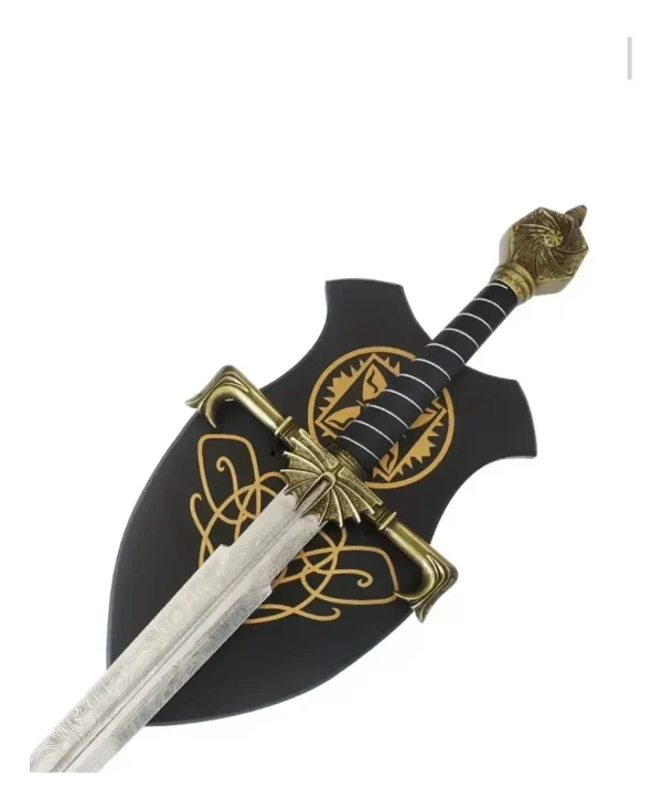 Espada Blackfyre Casa Targaryen Aço Com Suporte De Parede