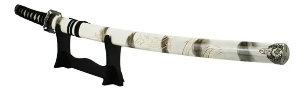 Espada Decorativa Branca Japonesa Katana 100 Cm