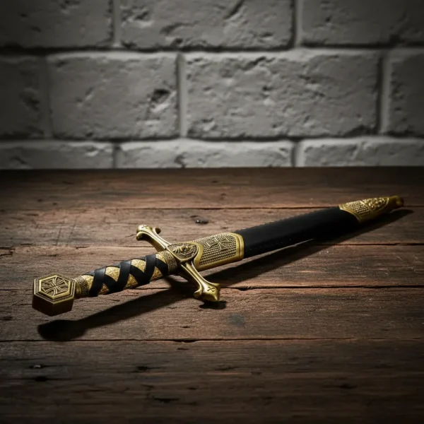 Espada Adaga Cavaleiro Templário Cruz De Malta Medieval 55cm