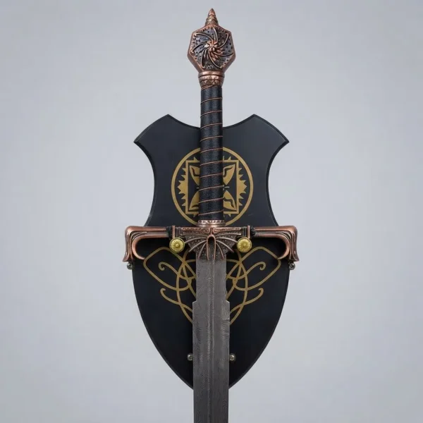 Espada Blackfyre Casa Targaryen Aço Com Suporte De Parede
