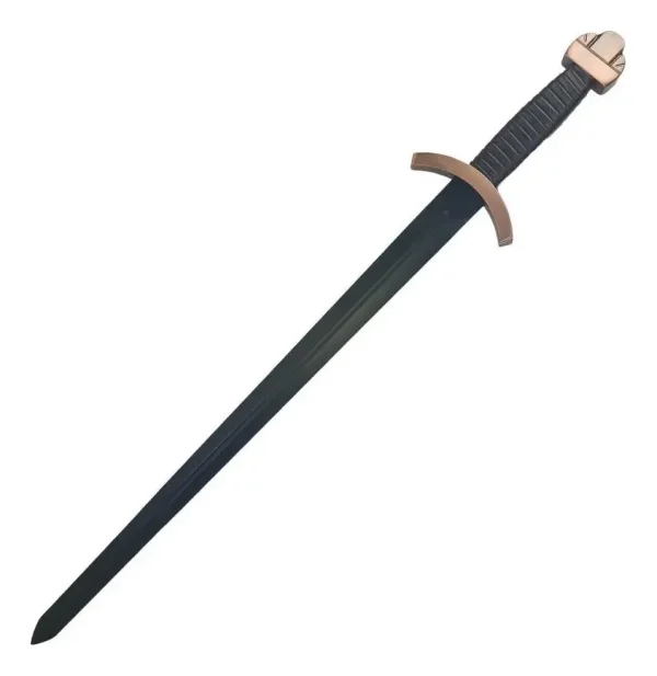 Espada Vikings Lagertha Lâmina Preta Com Suporte Coleção