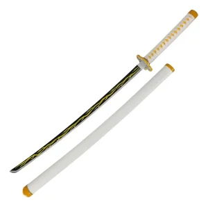Katana Zenitsu Demon Slayer Branca Lamina Metal