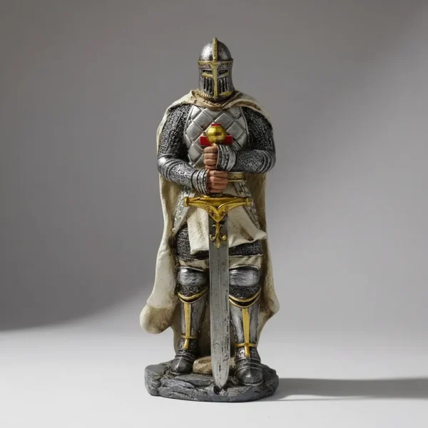 Estatua Cavaleiro Templário Espada Baixa