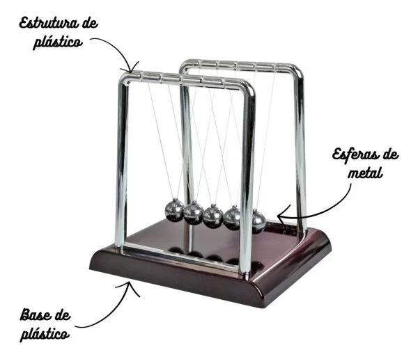 Pêndulo Newton para decoração  13,cm