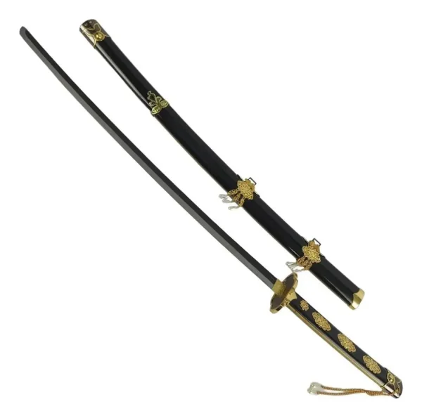 Espada Katana Touken Ranbu Kuninaga Preta Em Aço