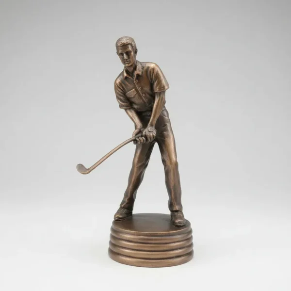 Kit Jogador Golfe+ Bolsa De Taco Miniatura Estatuetas