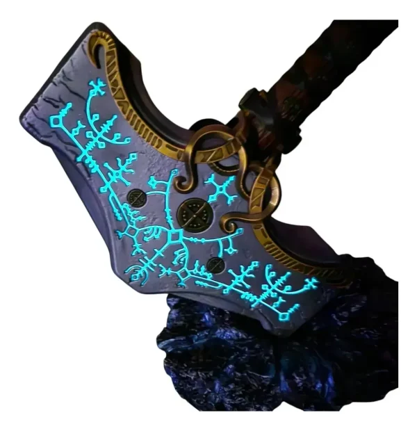 Martelo Thor Mjölnir God Of War Gs Com Runas Luminosas