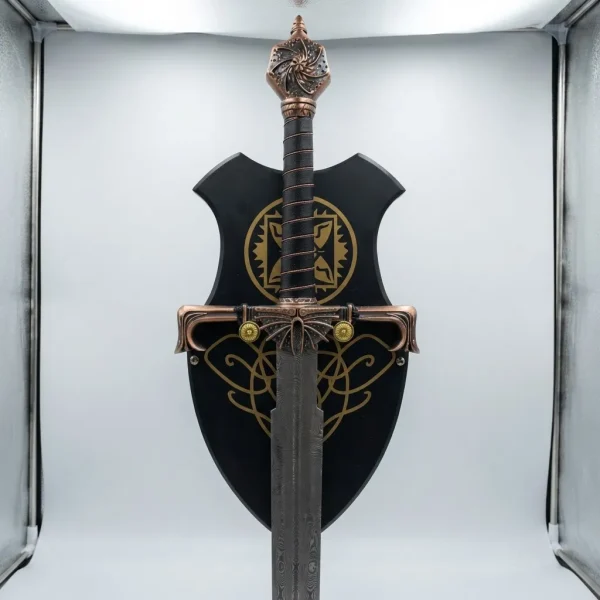 Espada Blackfyre Casa Targaryen Aço Com Suporte De Parede