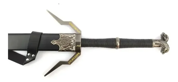 Espada Prata The Witcher 3 Wild H. Geralt Suporte parede