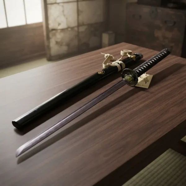 Katana Aço Kill Bill Hattori Hanzo Para Cosplay Com Suporte