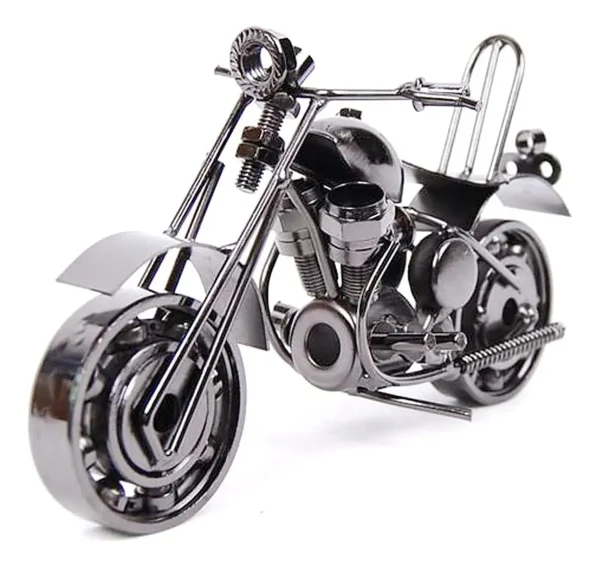 Motocicleta Miniatura Metal Decorativa 13,5 Cm