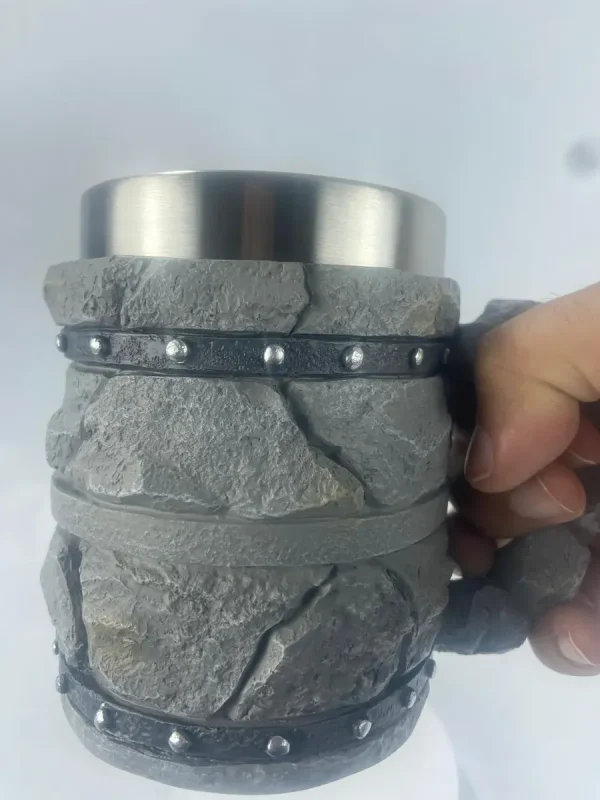 Caneca 3d Modelo Pedra Cinza 400 Ml