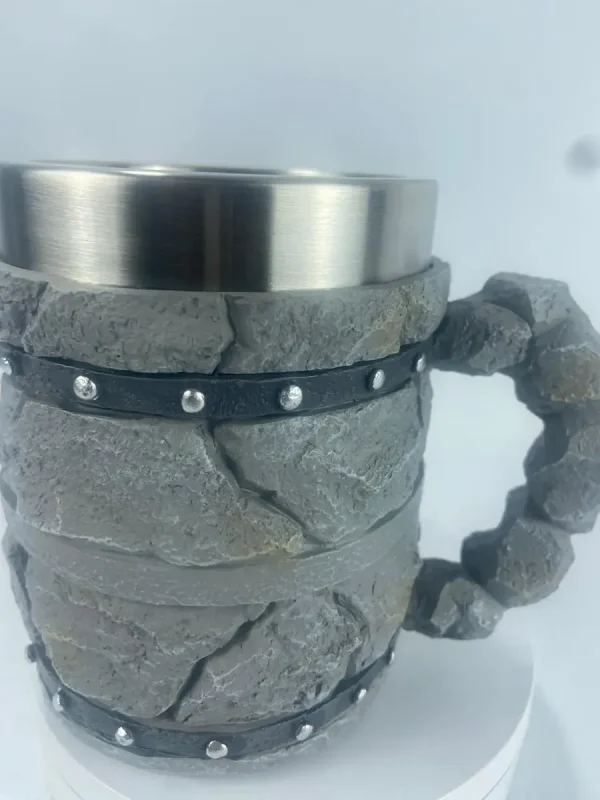 Caneca 3d Modelo Pedra Cinza 400 Ml