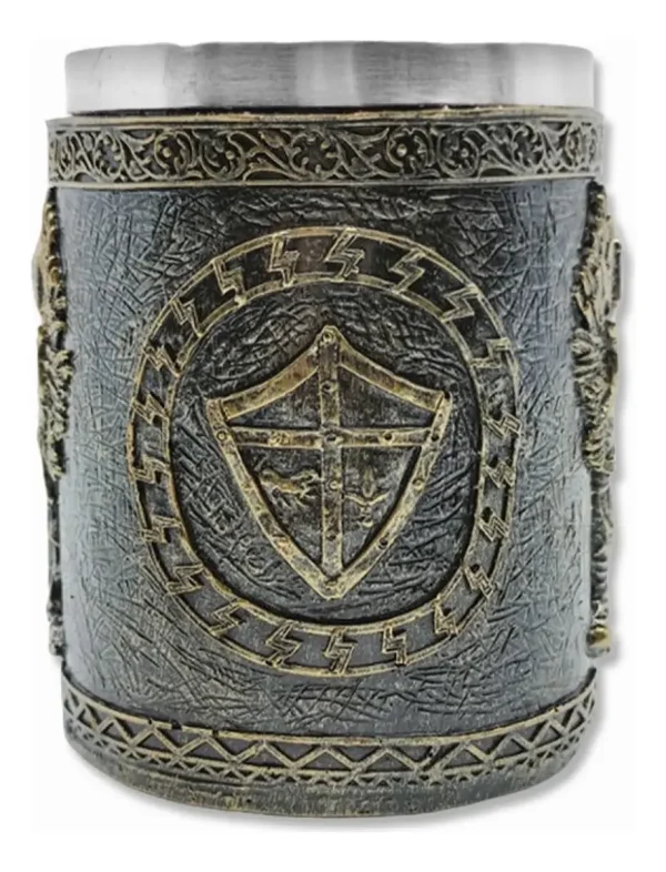 Caneca Medieval Anjo Viking Valquíria Inox 400 Ml