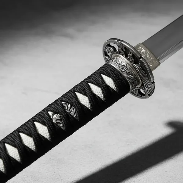 Espada Decorativa Branca Japonesa Katana 100 Cm