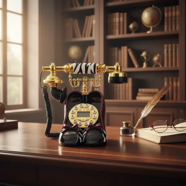 Telefone Fixo Retrô Faz Ligação De Luxo