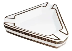Cinzeiro Para Charuto Triangular  Cor Branco
