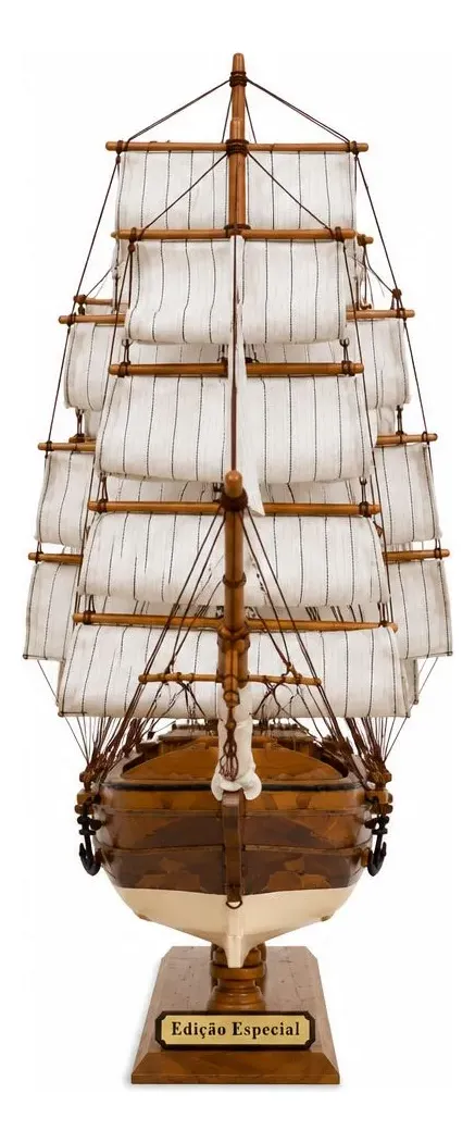 Barco Navio Veleiro Madeira Miniatura Especial