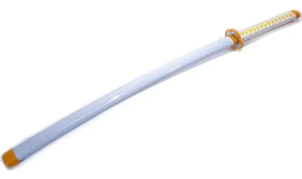 Katana Zenitsu Demon Slayer Branca Lamina Metal