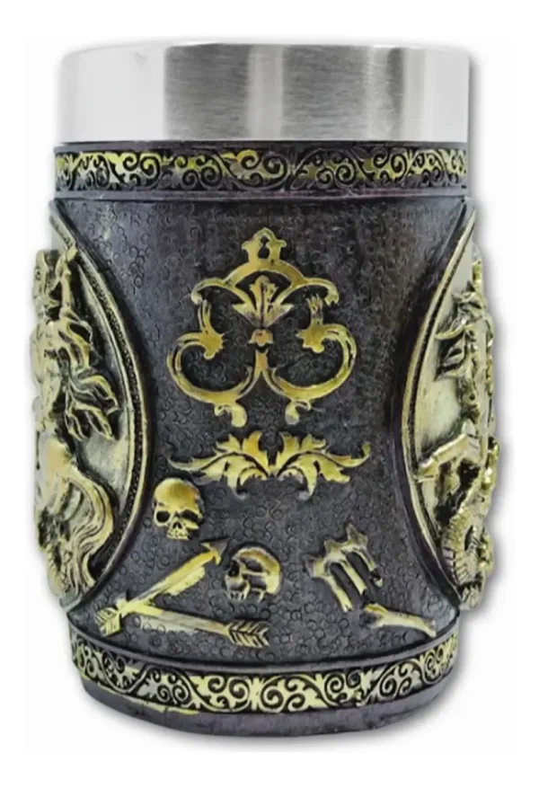 Caneca São Jorge 600 Ml Aço Inox E Resina 3d