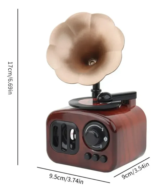 Caixinha Miniatura Toque Musical Vitrola Antiga Decoração