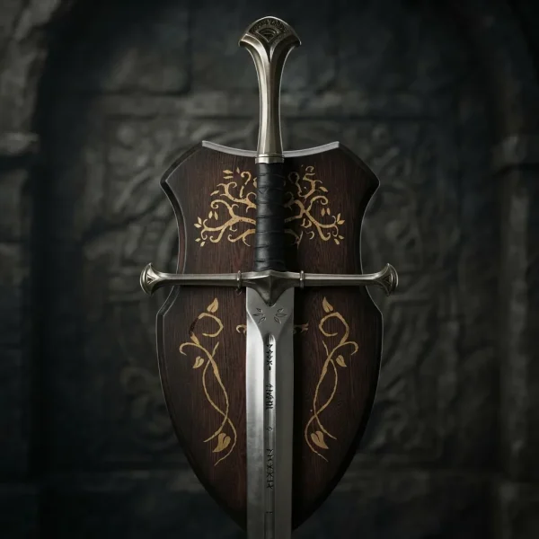 Espada Anduril Senhor Dos Anéis Aragorn Suporte Parede Lotr