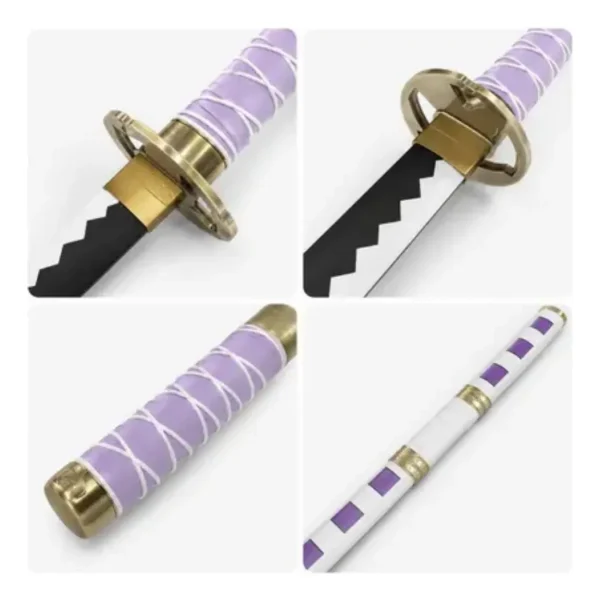 Espada Katana Luffy Nidai Kitetsu Lmina Bambu Com Suporte