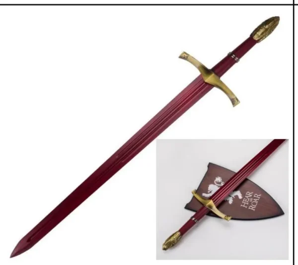 Espada Cumpridora De Promessas Vermelha Leão Dourado
