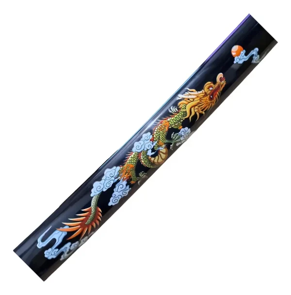 Espada Katana Decorativa Dragão Chinês Azul Bainha Preta