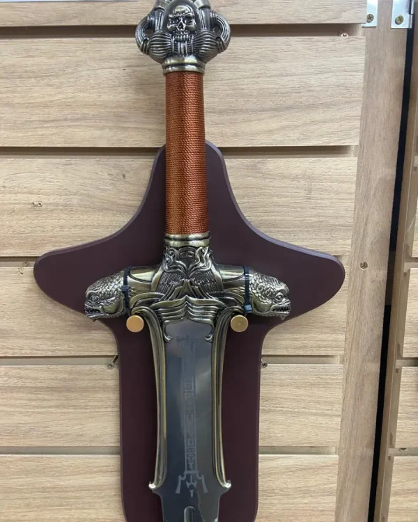 Espada Decorativa Metal Pai Com Suporte