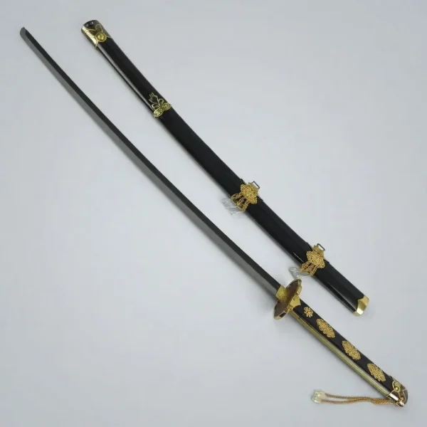 Espada Katana Touken Ranbu Kuninaga Preta Em Aço