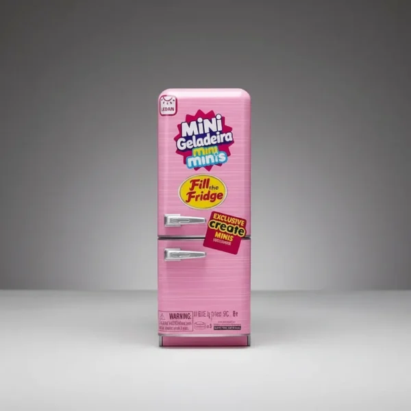 Mini Geladeira Infantil Cor Rosa Acompanha 2 Cápsulas