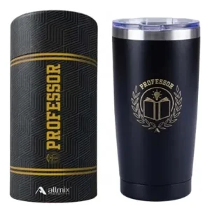 Copo Térmico Professor  Cor Preta Com Tampa
