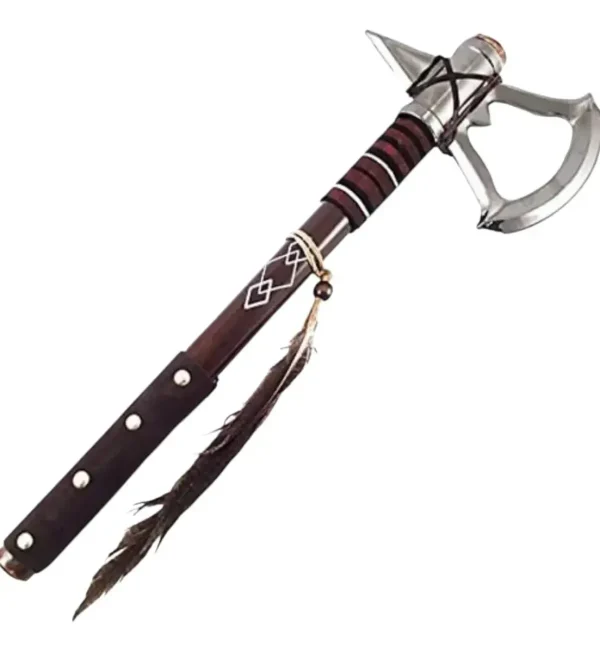 Machado Medieval Viking 45cm Decorativo C/ Suporte
