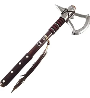 Machado Medieval Viking 45cm Decorativo C/ Suporte