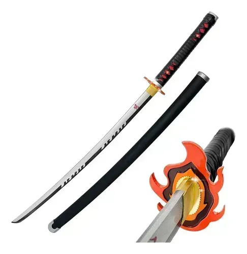 Katana Tanjiro V2 Rengoku Demon Slayer Bambu Suporte