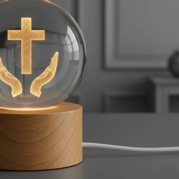Luminária Usb Modelo Mãos Em Oração