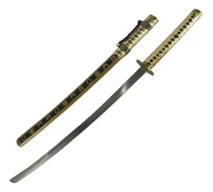 Espada Katana Dourada Rakudai Kishi Com Suporte Adicionar aos favoritos Enc