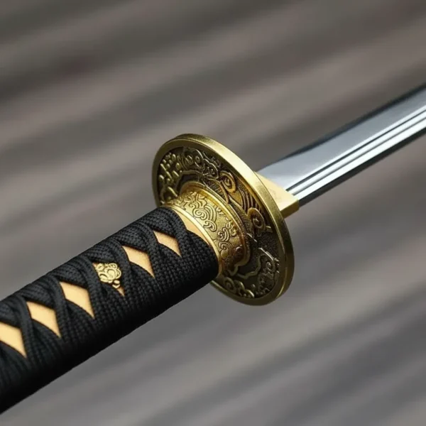 Espada Katana Dourada Rakudai Kishi Com Suporte Adicionar aos favoritos Enc