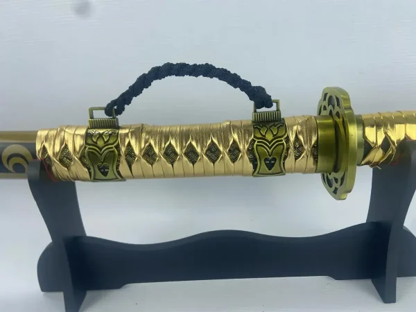 Espada Katana Dourada Rakudai Kishi Com Suporte Adicionar aos favoritos Enc