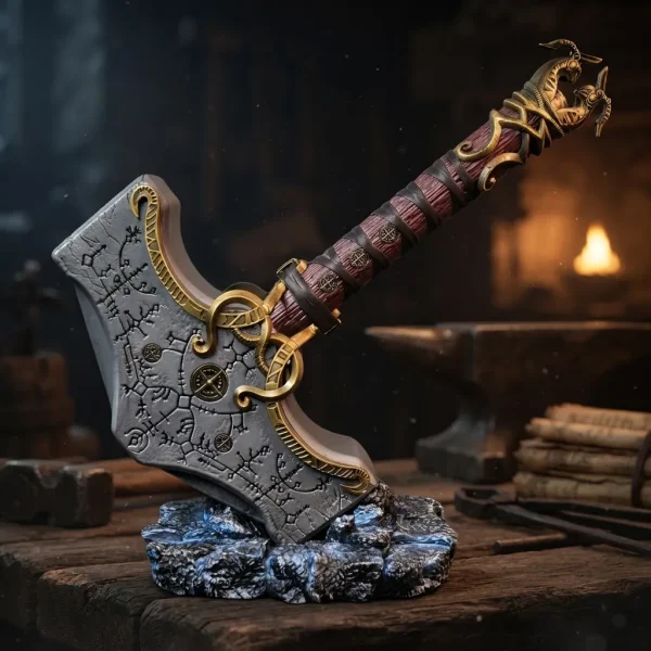 Martelo Thor Mjölnir God Of War Gs Com Runas Luminosas