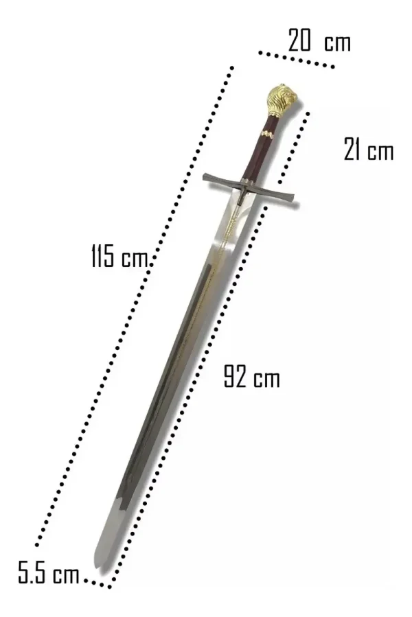 Espada Crônicas De Nárnia Em Aço Peter Principe Com Suporte