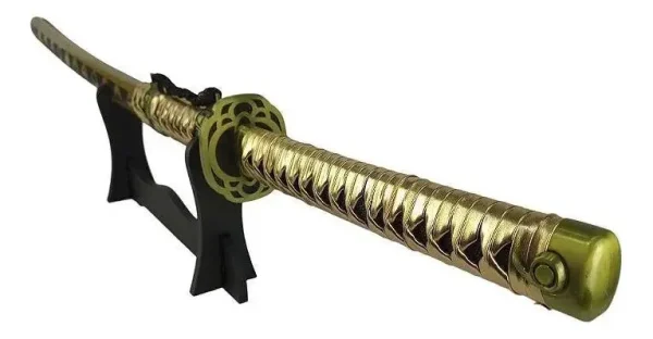 Espada Katana Dourada Rakudai Kishi Com Suporte Adicionar aos favoritos Enc