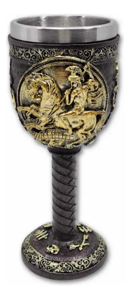 Taça São Jorge Inox Cálice Arte Sacra 180 ml